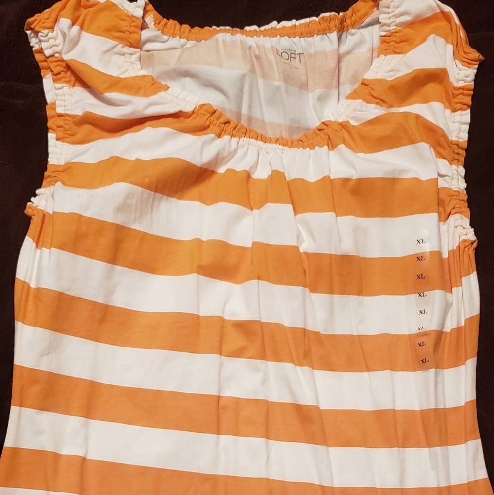 Xl mustard cream Loft striped top